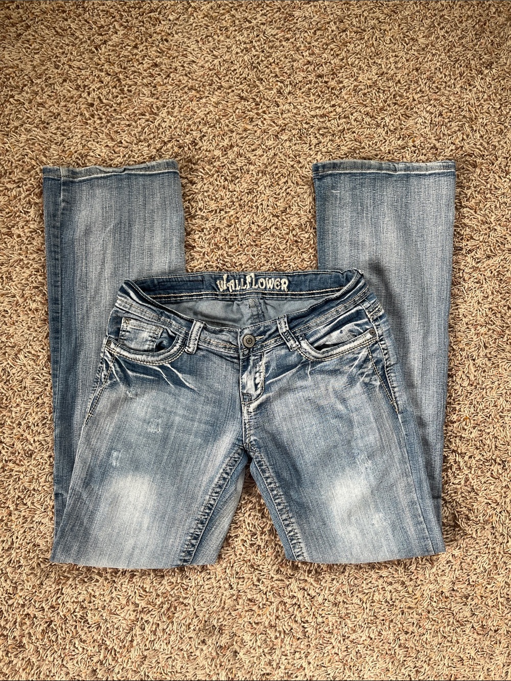 Vintage y2k wildflowers low rise bootcut jeans